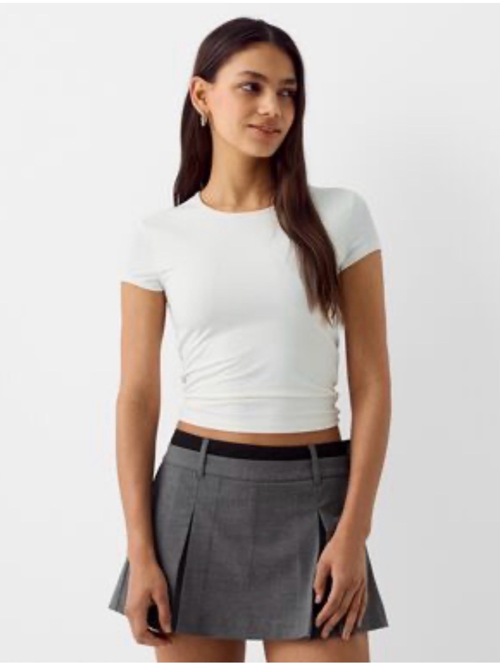 NWT Bershka Grey pleated skirt